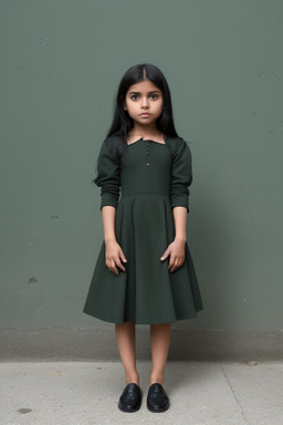 Ecuadorian child girl with  black hair