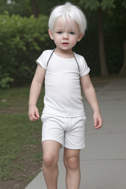 Polish infant boy with  white hair