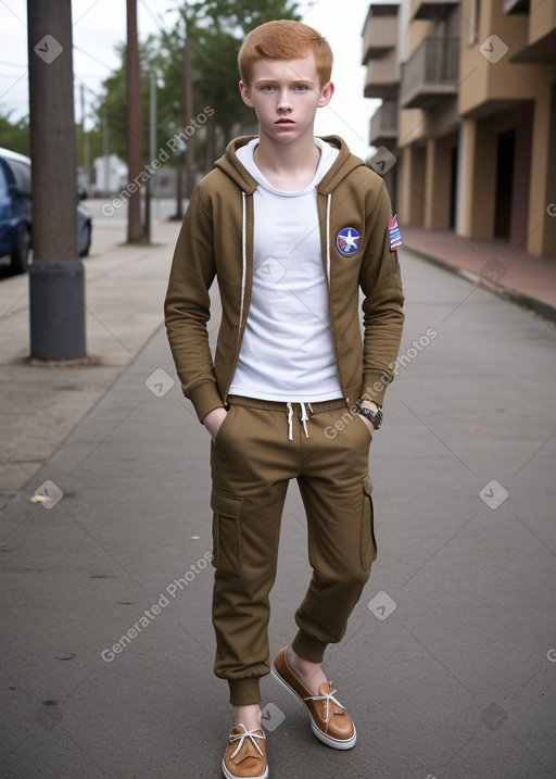 Puerto rican teenager boy with  ginger hair