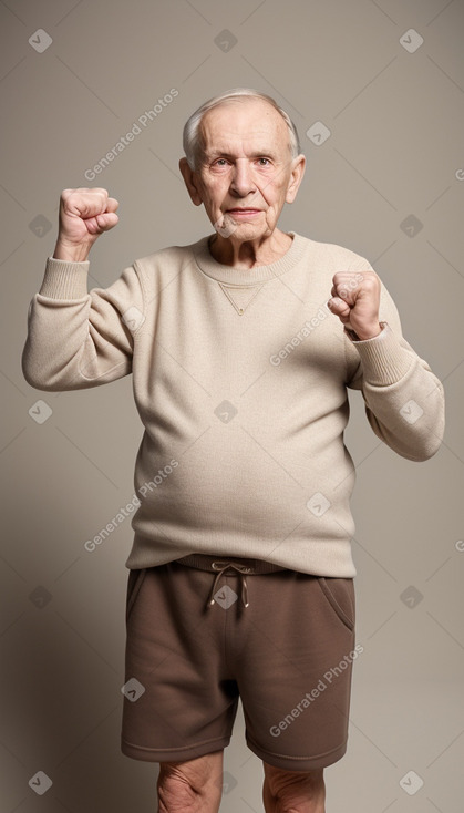 Polish elderly male with  brown hair